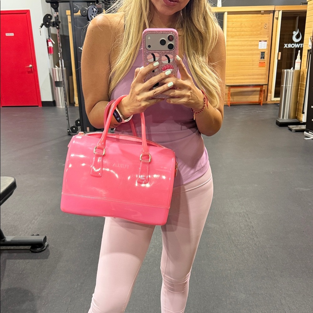 Furla Pink Glossy Satchel - Picture 5 of 6